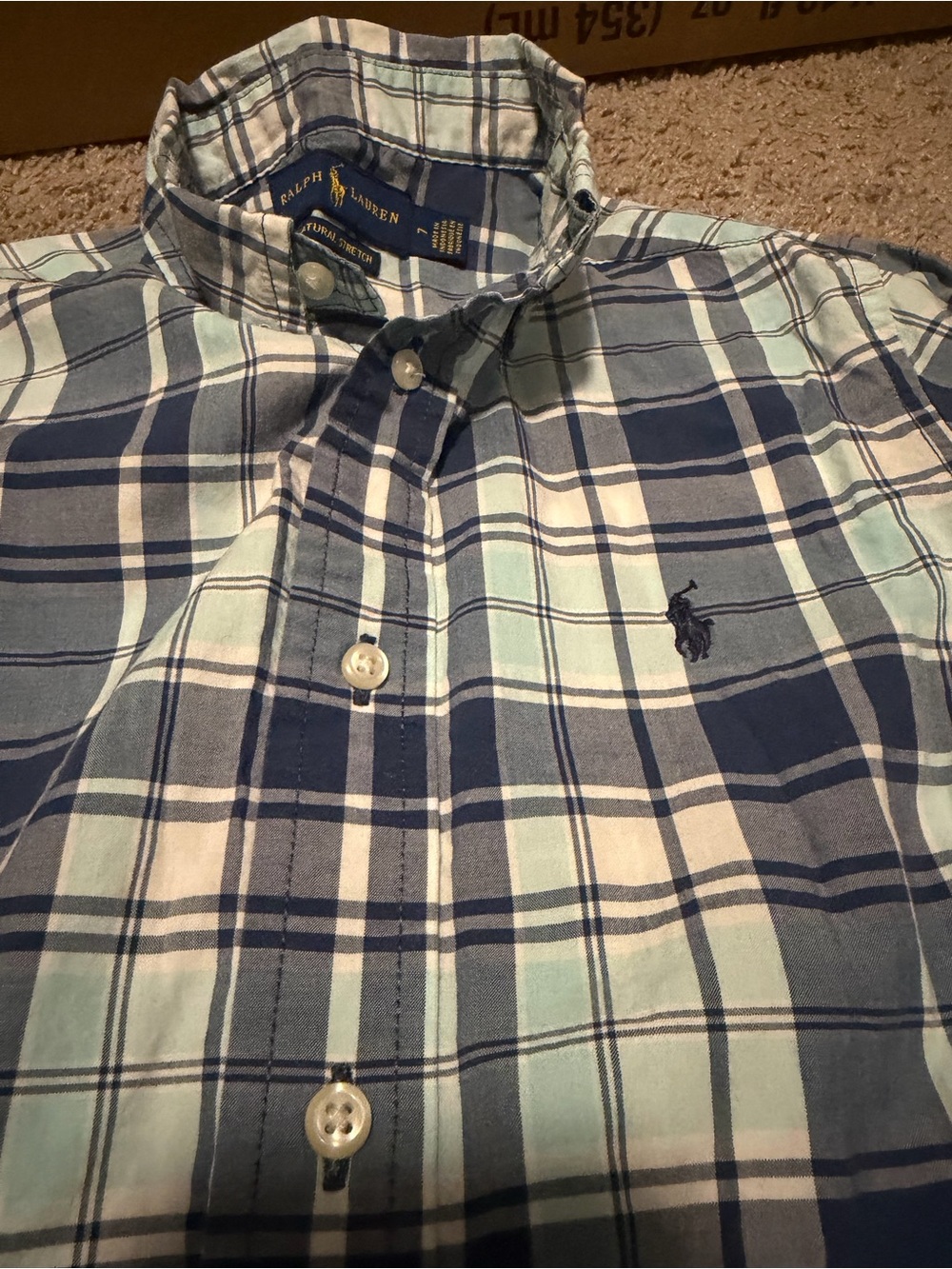 Bundle of 4 - 2 button down shirts and 2 jeans - Size 7 - Picture 4 of 11